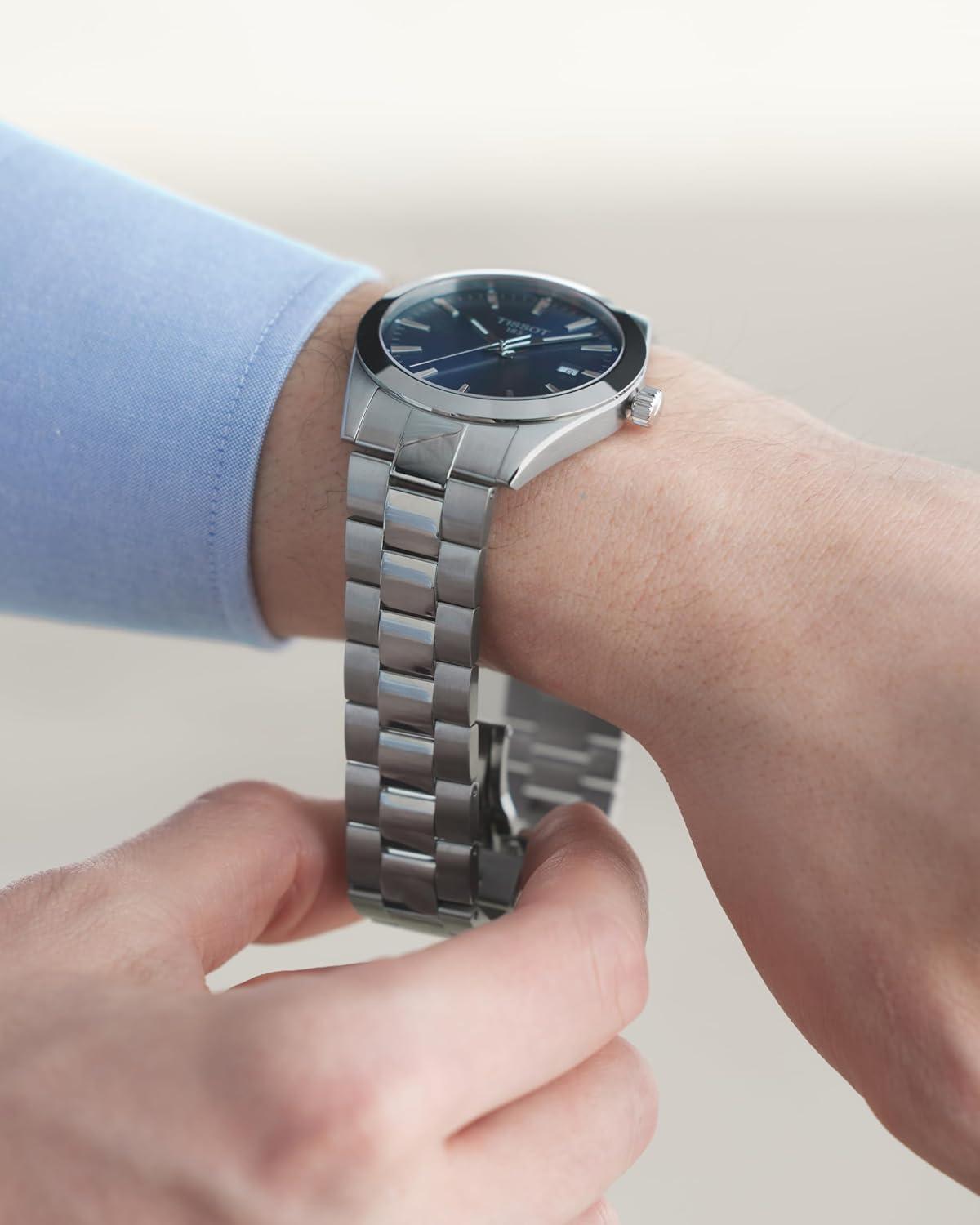 imageTissot Mens Gentleman Stainless Steel Dress Watch GreyGrey