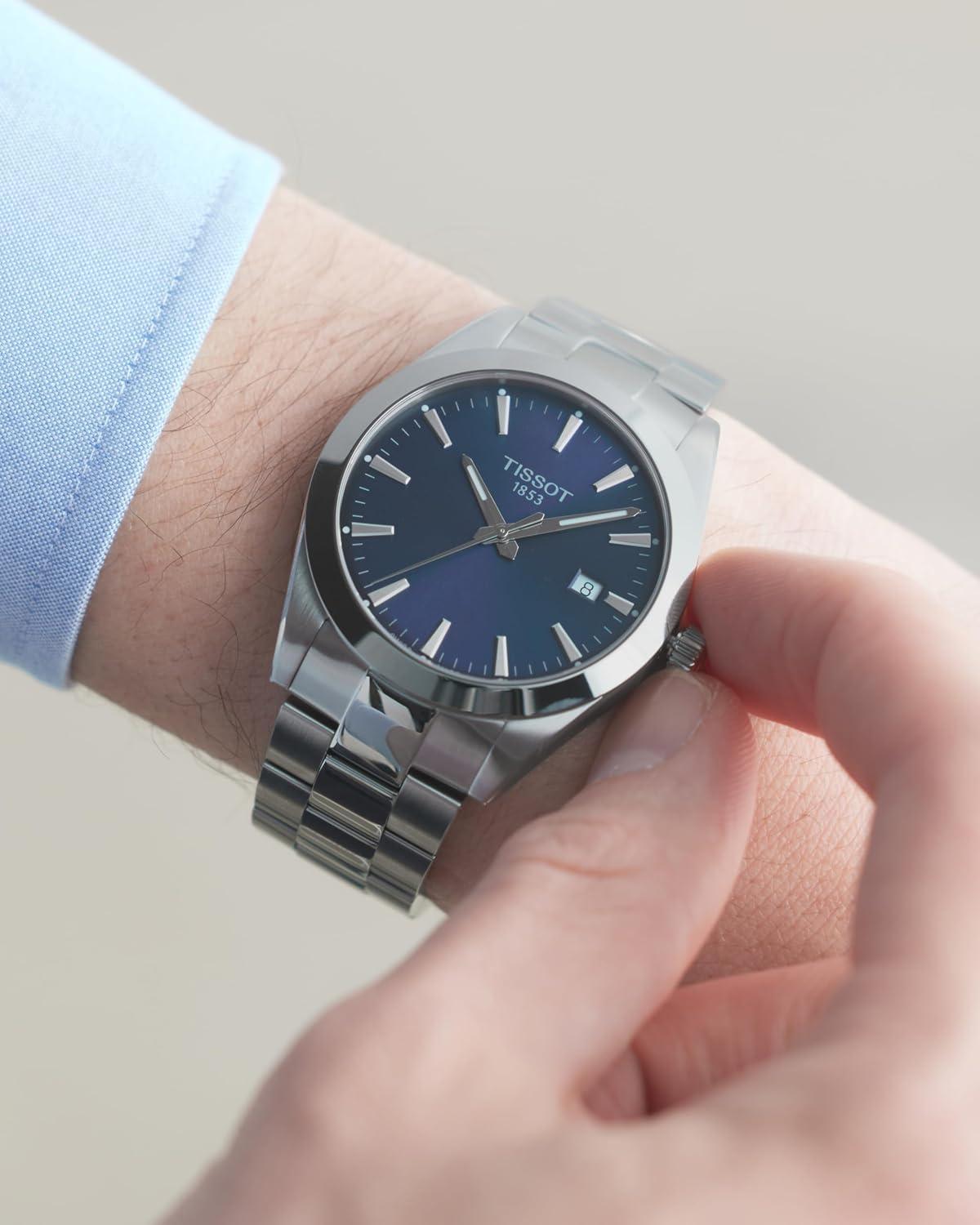 imageTissot Mens Gentleman Stainless Steel Dress Watch GreyGrey