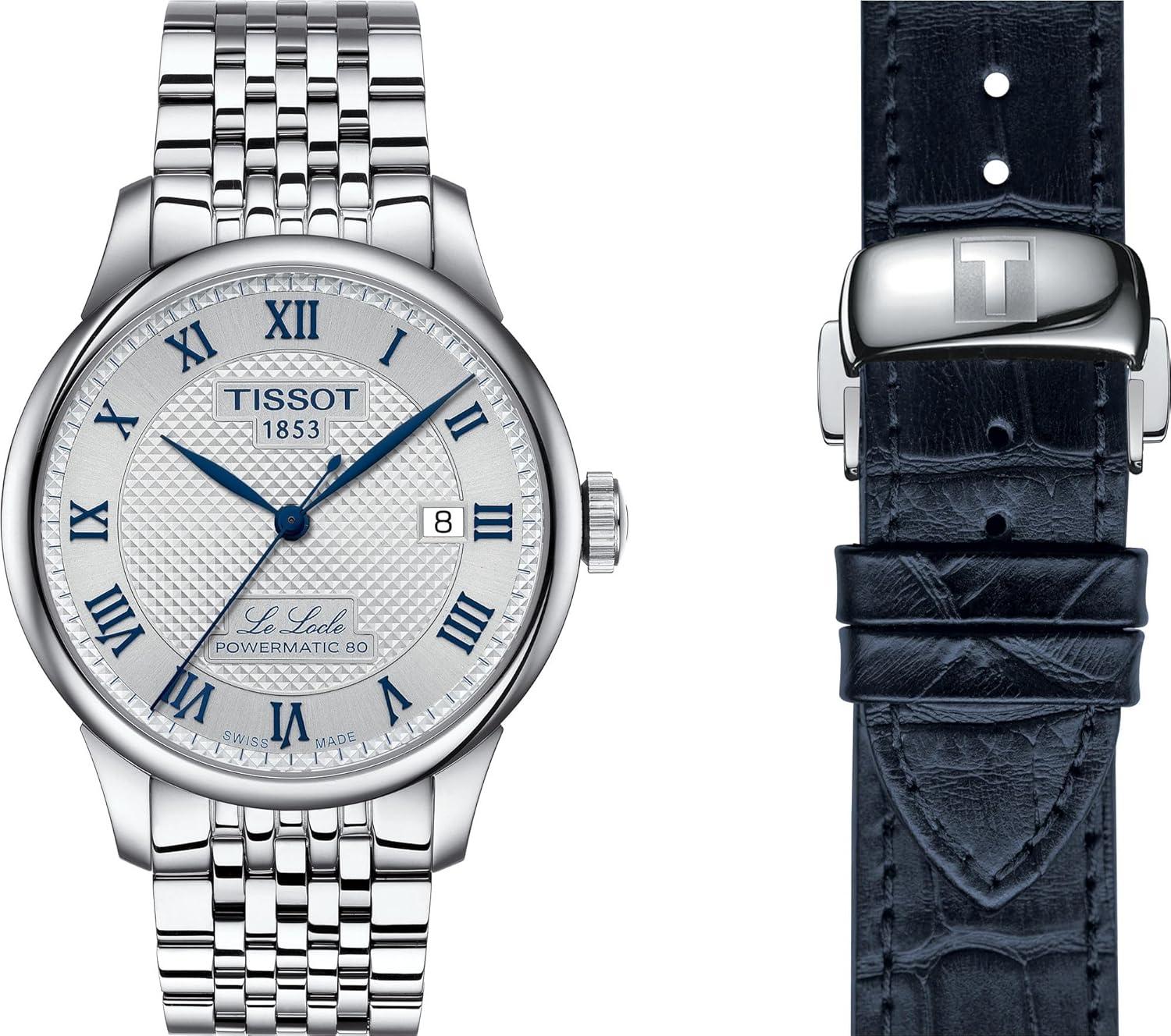 imageTissot Mens Le Locle Powermatic 80 20th Anniversary 316L Stainless Steel case Automatic Watches Grey Stainless Steel 19 T0064071103303