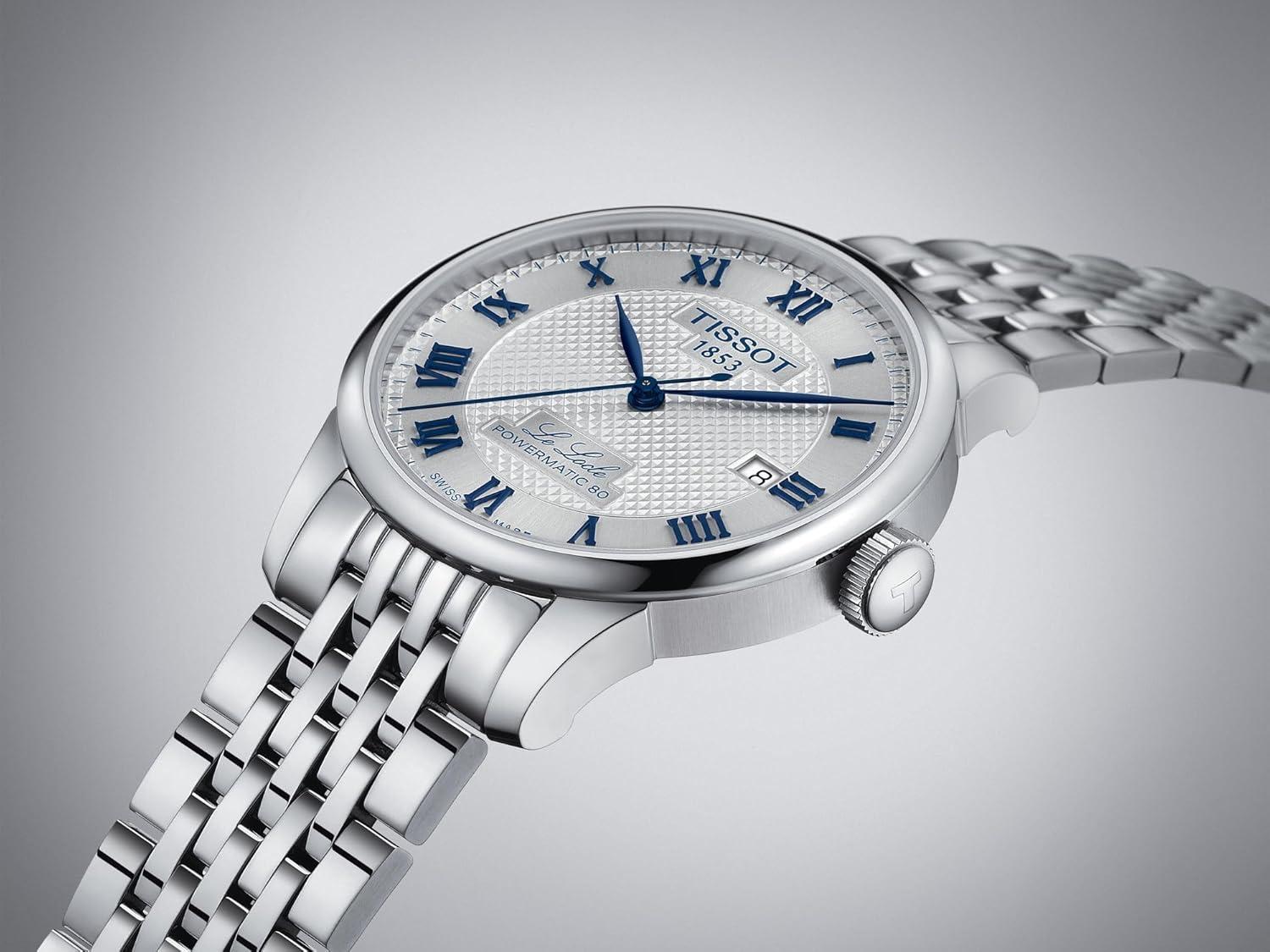 imageTissot Mens Le Locle Powermatic 80 20th Anniversary 316L Stainless Steel case Automatic Watches Grey Stainless Steel 19 T0064071103303