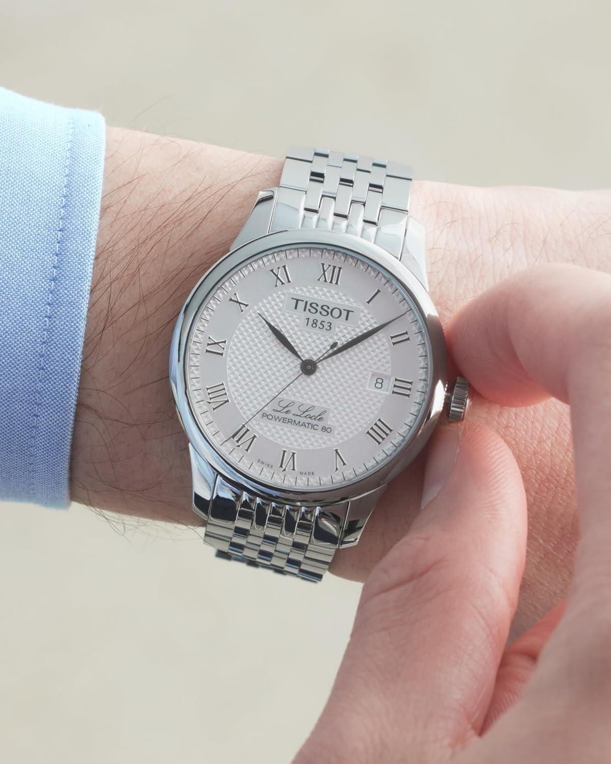 imageTissot Mens Le Locle Stainless Steel Dress WatchGrey