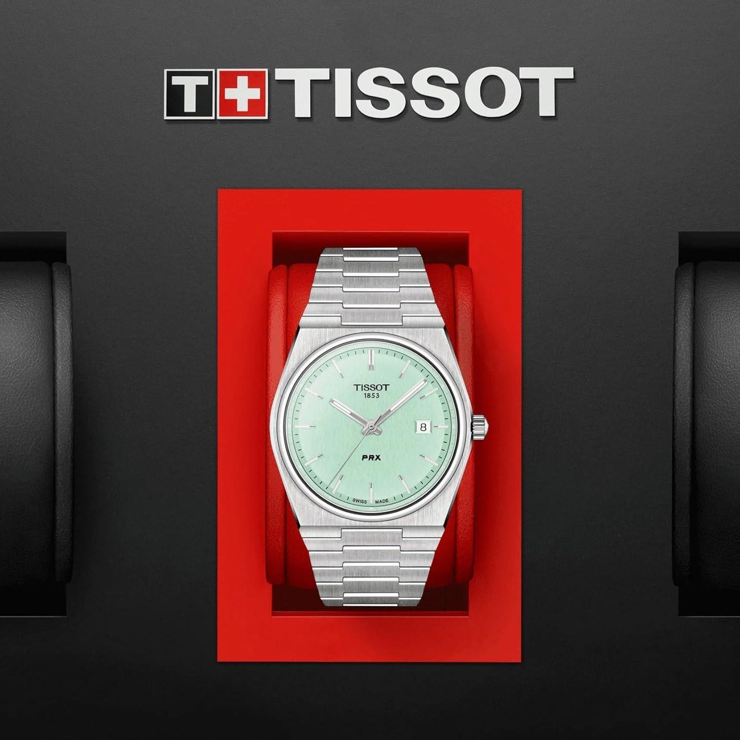 imageTissot Mens PRX 316L Stainless Steel case Quartz Watches Grey Stainless Steel 12 T1374101109101