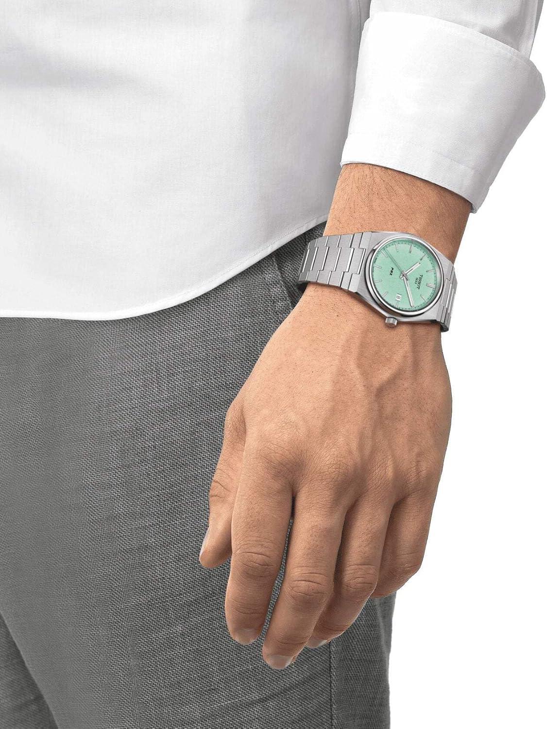imageTissot Mens PRX 316L Stainless Steel case Quartz Watches Grey Stainless Steel 12 T1374101109101