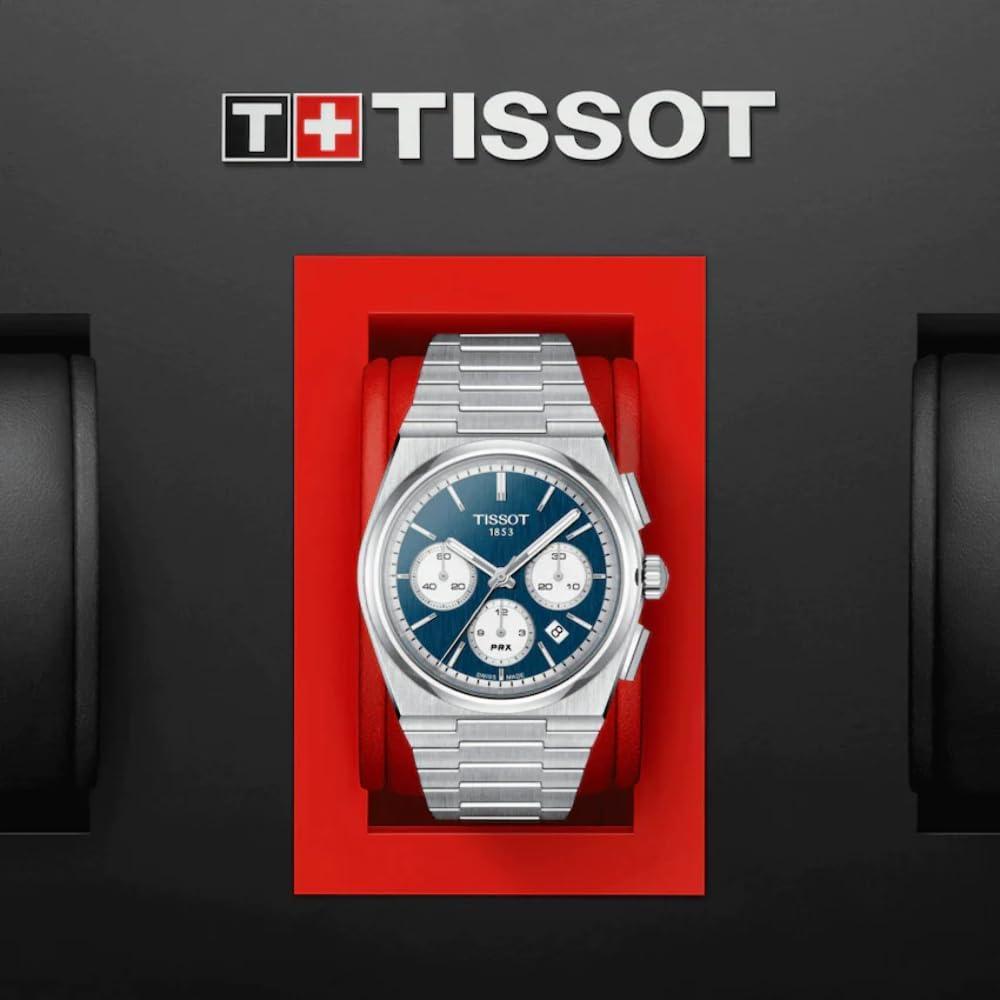 imageTissot Mens PRX Automatic Chronograph 316L Stainless Steel case Automatic Watches Grey Stainless Steel 13 T1374271104100