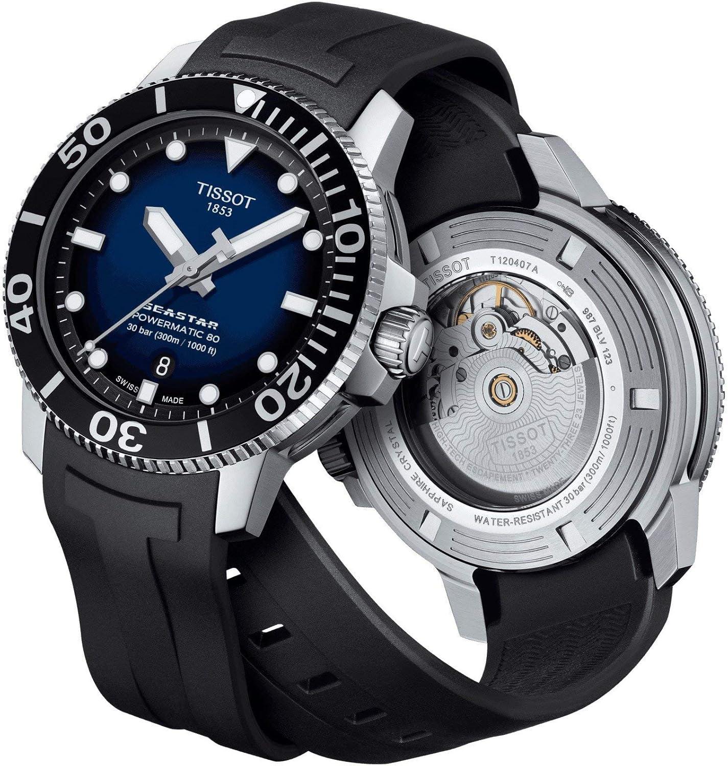 imageTissot Mens Seastar 6601000 Stainless Steel Casual WatchBlack