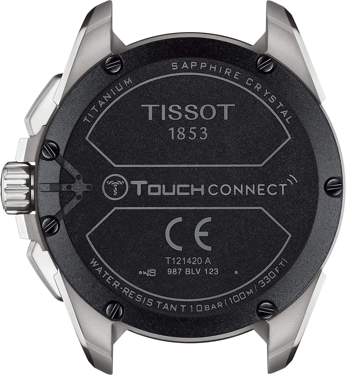 imageTissot Mens TTouch Connect Solar antimagnetic Titanium case Quartz Watch Blue Textile 23 T1214204705106