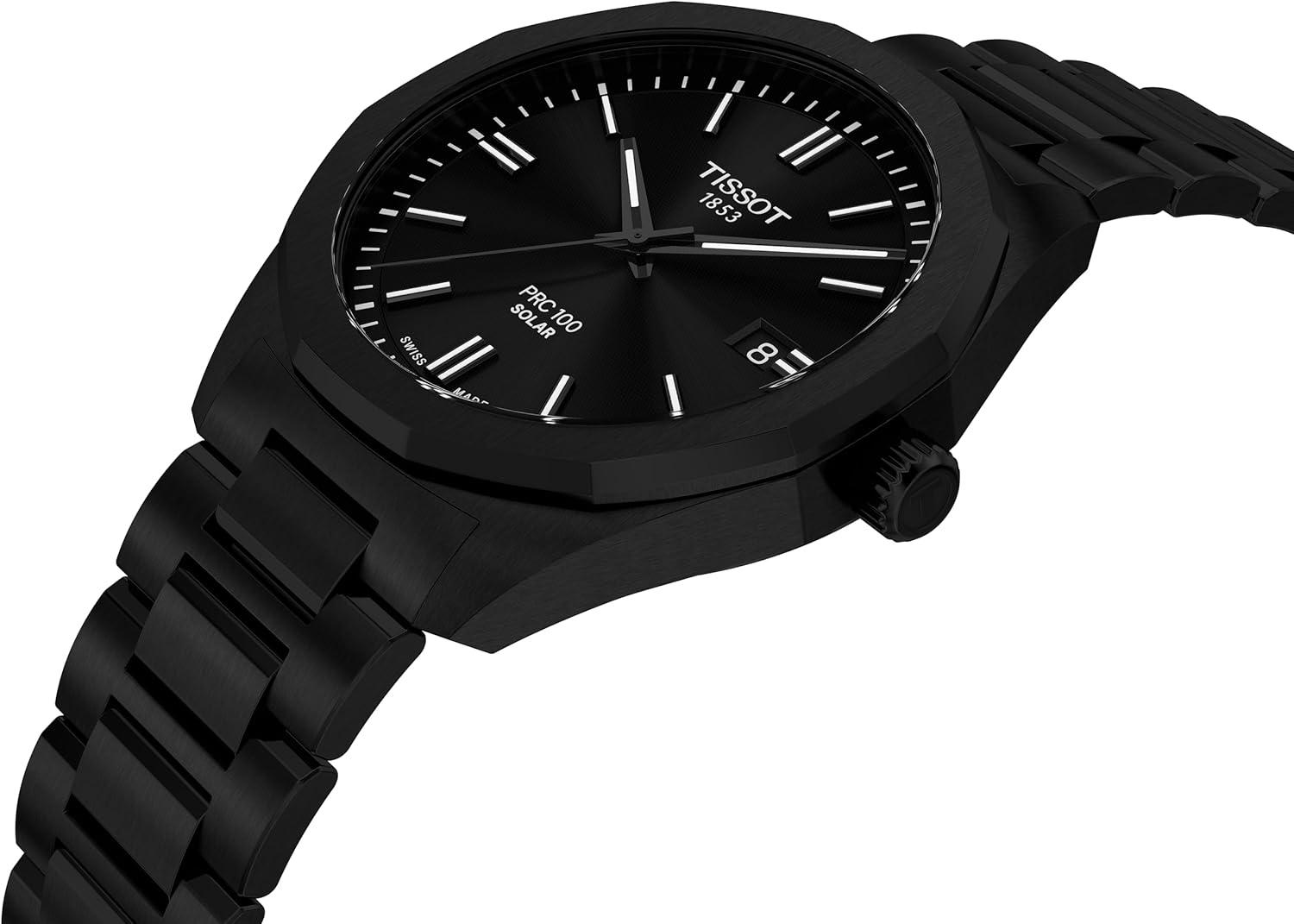 imageTissot PRC 100 Solar Black 39mm Watch for Men T1514223305100