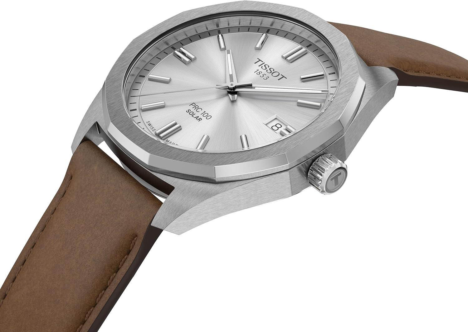imageTissot PRC 100 Solar Silver 39mm Watch for Men T1514221603100