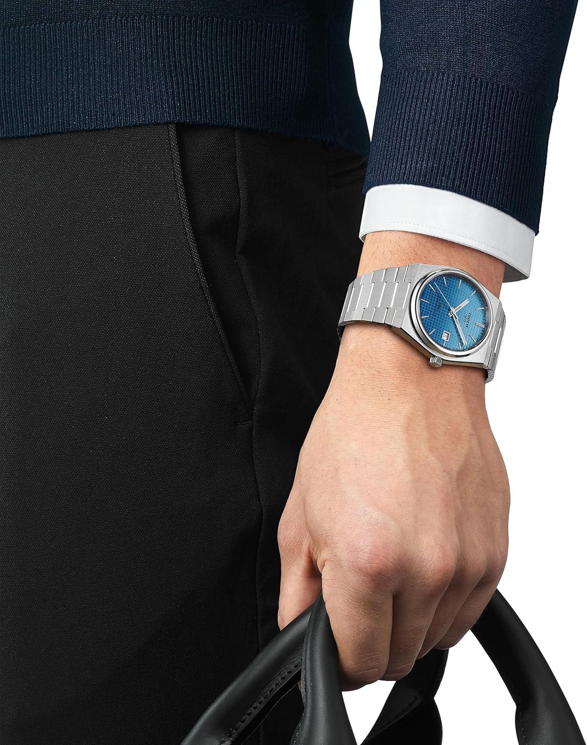 imageTissot PRX Powermatic 80 40mm Swiss Automatic Watch for Men Stainless Steel case Blue Gradient Dial T1374071135101
