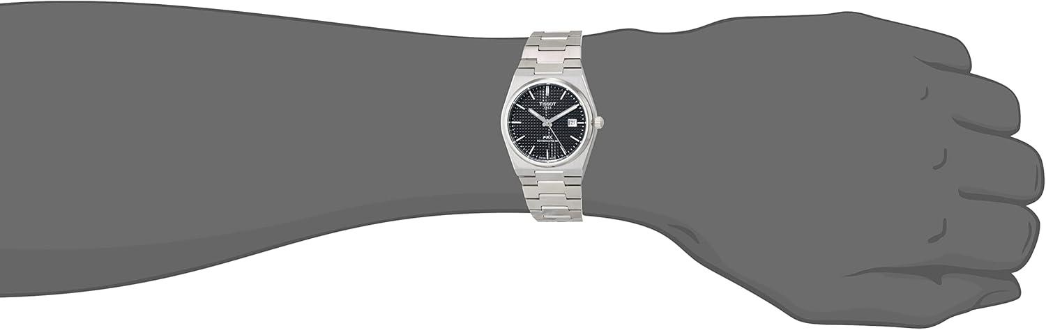 imageTissot PRX Powermatic 80 Swiss Automatic Watch for Men Stainless Steel Case Black Dial Model T1374071105100