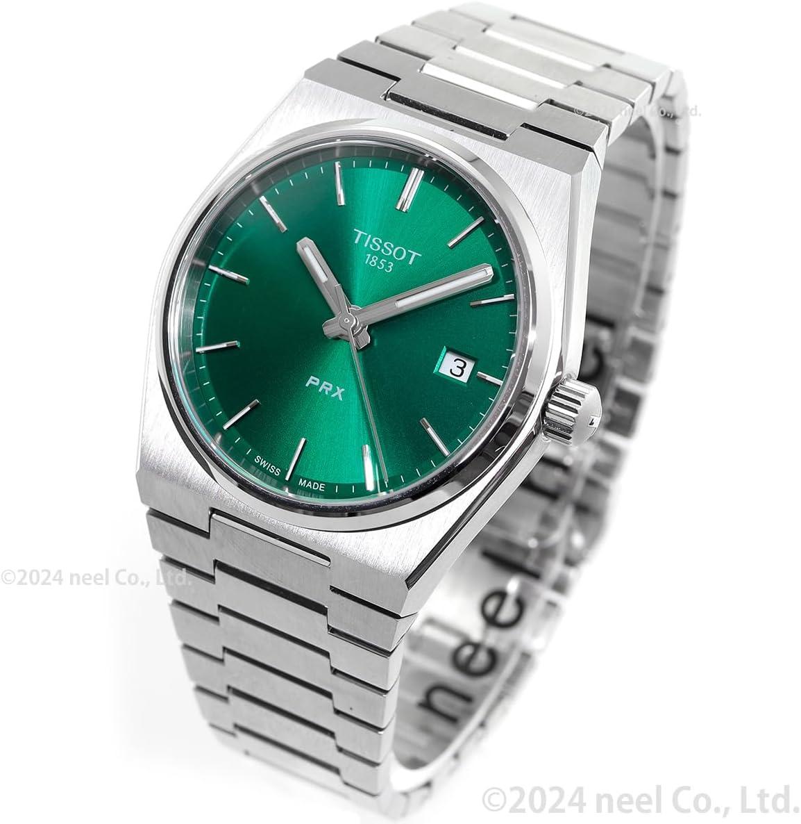 imageTissot PRX Swiss Quartz Unisex Watch Green Dial Stainless Steel 35 mm Case T1372101108100