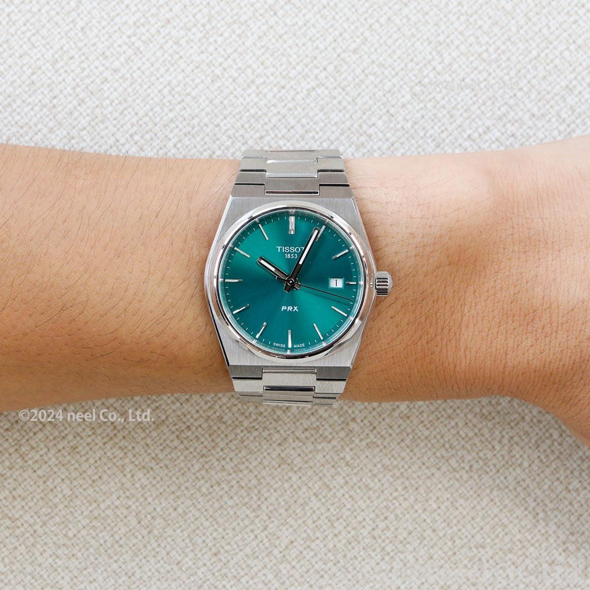 imageTissot PRX Swiss Quartz Unisex Watch Green Dial Stainless Steel 35 mm Case T1372101108100