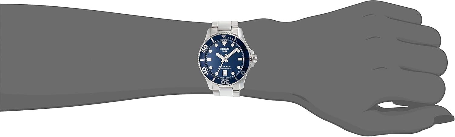 imageTissot Unisex Seastar 1000 36mm 316L Stainless Steel case Quartz Watch Grey Stainless Steel 18 T1202101104100