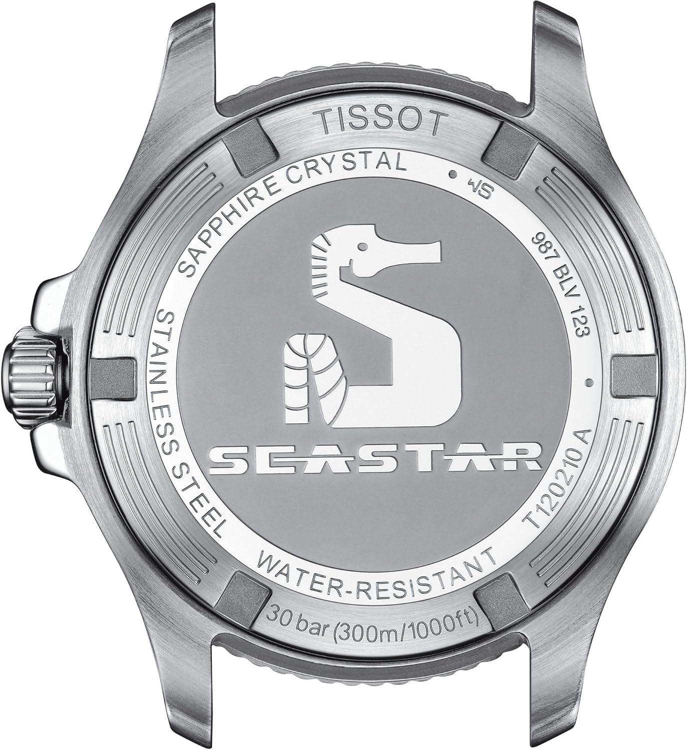 imageTissot Unisex Seastar 1000 36mm 316L Stainless Steel case with Yellow Gold PVD Coating Quartz Watch Grey Stainless Steel 18 T1202102105100