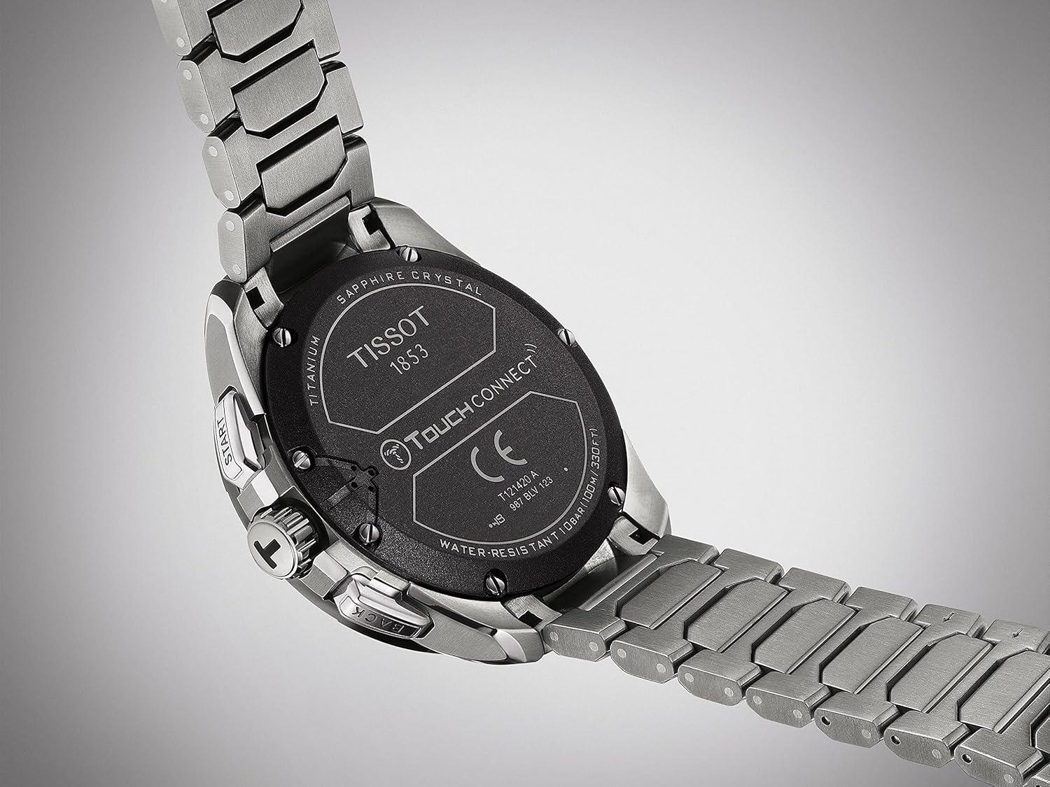 imageTissot Unisex TTouch Connect Solar Antimagnetic Titanium Case Swiss Tactile Quartz Watch with Strap Grey 23 Model T1214204405100