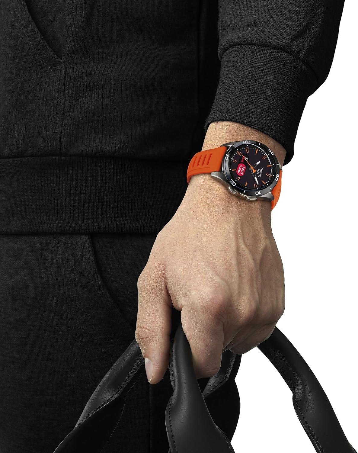 imageTissot Unisex TTouch Connect Sport antimagnetic Titanium case Quartz Watches Orange Silicone 21 T1534204705102