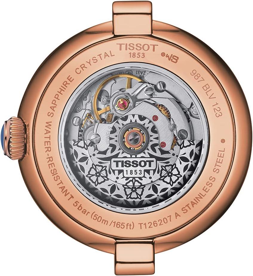 imageTissot Womens Bellissima Automatic 316L Stainless Steel case with Rose Gold PVD Coating Swiss Automatic Watch Brown Leather 5 T1262073601300