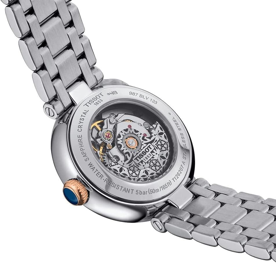 imageTissot Womens Bellissima Automatic 316L Stainless Steel case with Rose Gold PVD Coating Swiss Automatic Watch Grey Stainless Steel 5 T1262072201300