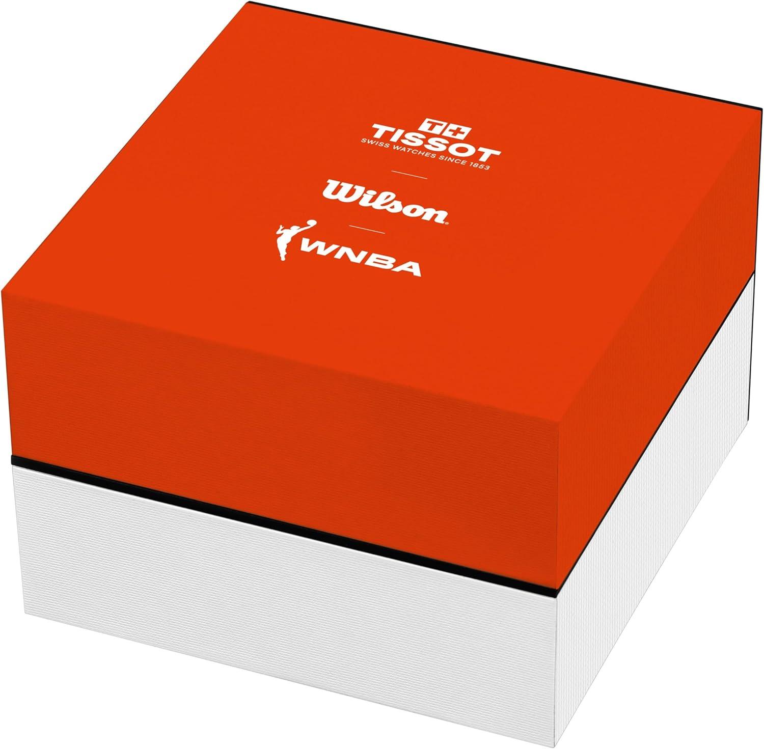 imageTissot Womens Seastar Wilson WNBA 316L Stainless Steel Case Automatic Watch Orange Leather Strap T1208071705100