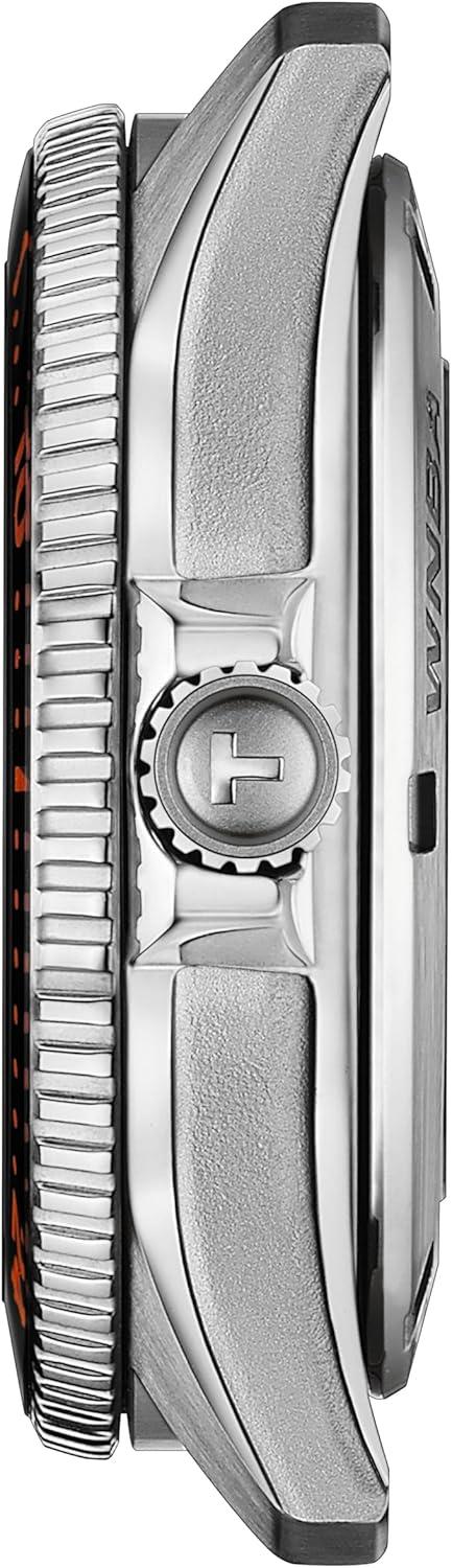 imageTissot Womens Seastar Wilson WNBA 316L Stainless Steel Case Automatic Watch Orange Leather Strap T1208071705100