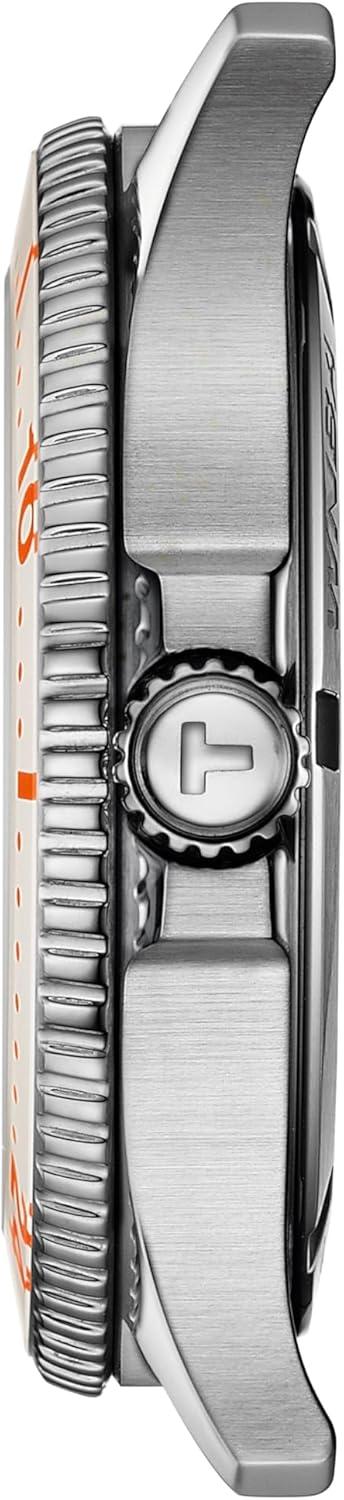 imageTissot Womens Seastar Wilson WNBA 316L Stainless Steel Case Quartz Watch Orange Leather Strap T1204101701100