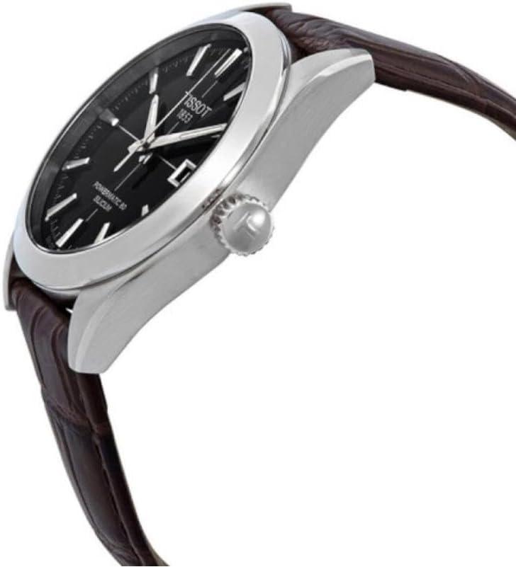 imageTissot mens Gentleman Auto Stainless Steel Dress Watch Brown T1274071605101