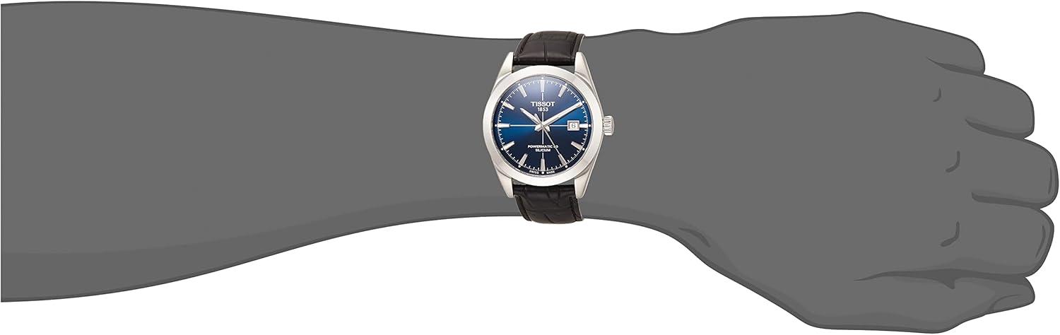 imageTissot mens Gentleman Stainless Steel Dress Watch Black T1274071604101