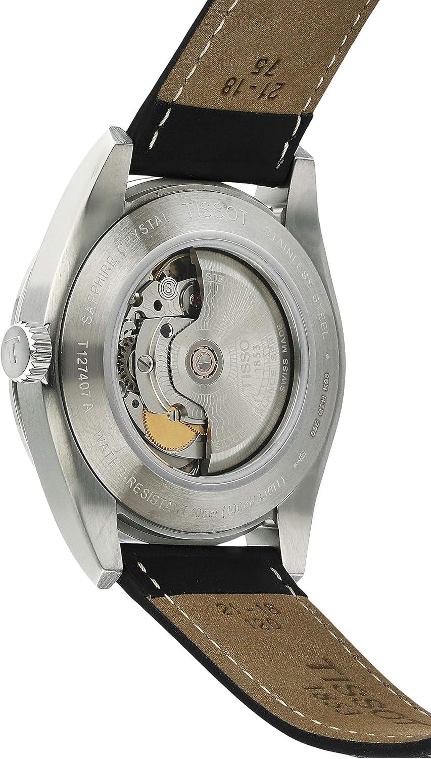 imageTissot mens Gentleman Stainless Steel Dress Watch Black T1274071605100