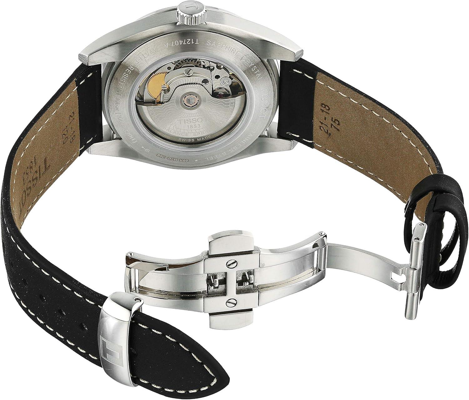imageTissot mens Gentleman Stainless Steel Dress Watch Black T1274071605100