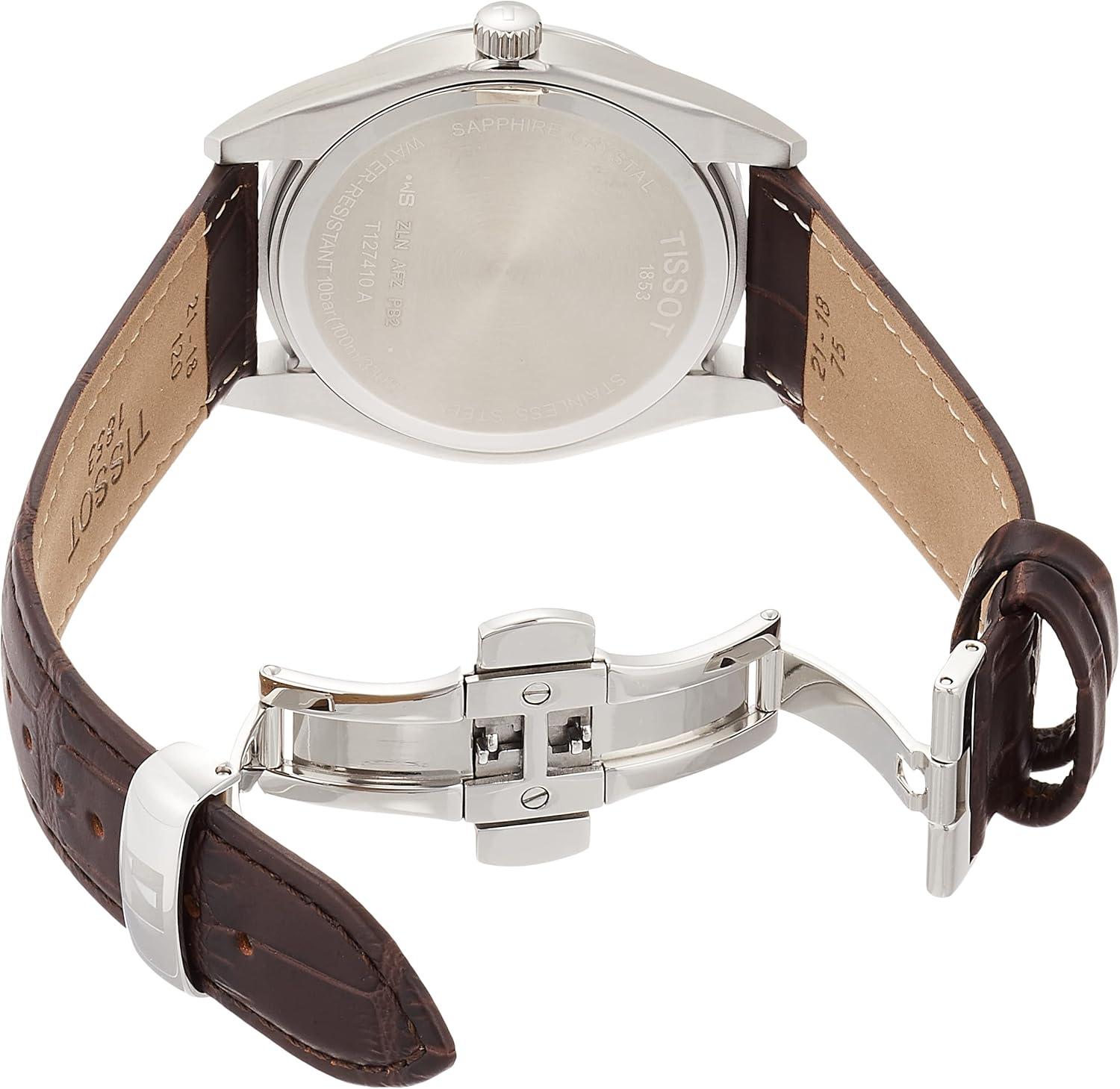 imageTissot mens Gentleman Stainless Steel Dress Watch Brown T1274101605101