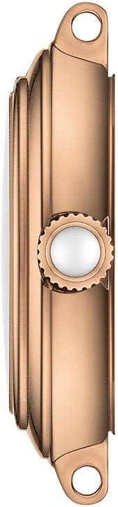imageTissot womens Bellissima 316L stainless steel case with rose gold PVD coating Dress Watch Brown T1260103601300