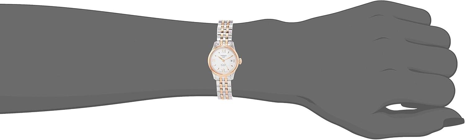 imageTissot womens Le Locle Stainless Steel Dress Watch Rose Gold 5NGrey T41218333