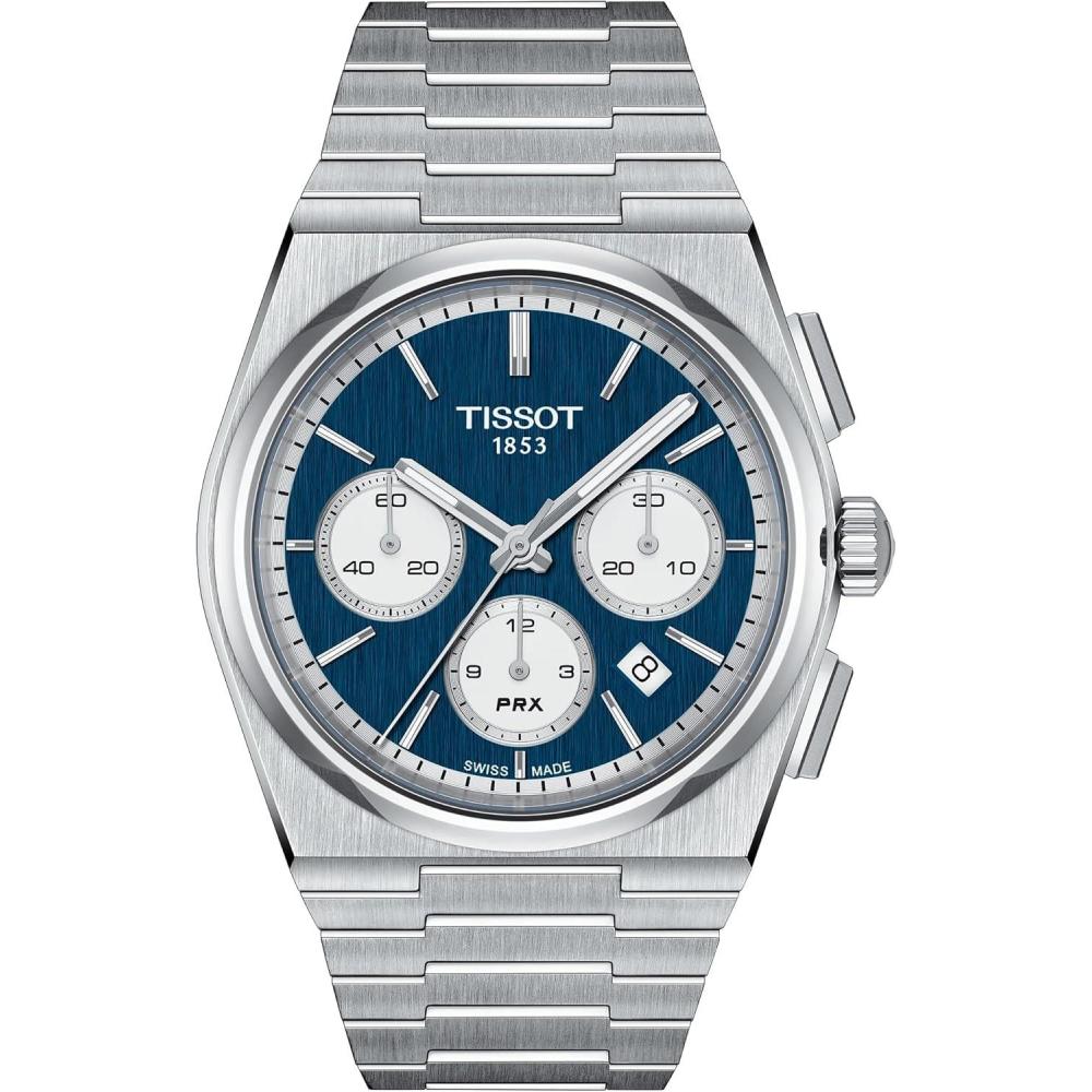 imageTissot Mens PRX Automatic Chronograph 316L Stainless Steel case Automatic Watches Grey Stainless Steel 13 T1374271104100