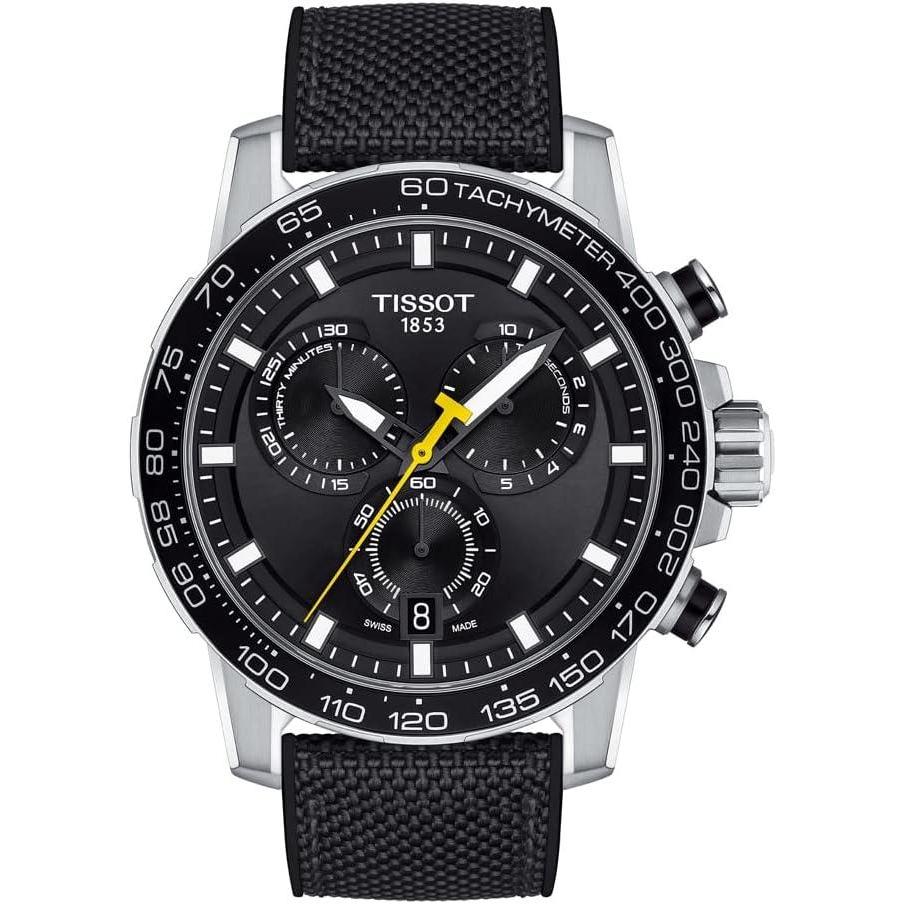 imageTissot Mens Supersport Chrono 316L Stainless Steel case Swiss Quartz Watch Black Textile 22 T1256171705102