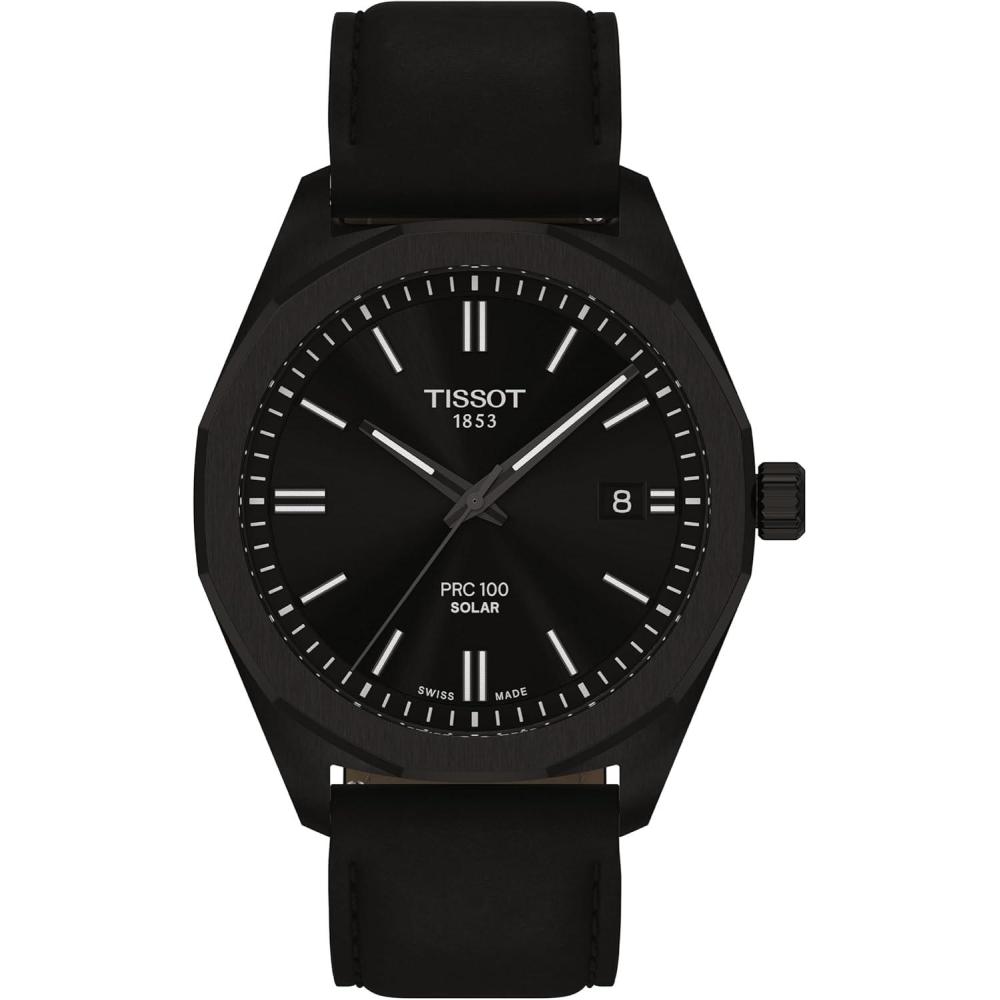 imageTissot PRC 100 Solar 39mm Watch for MenBlack