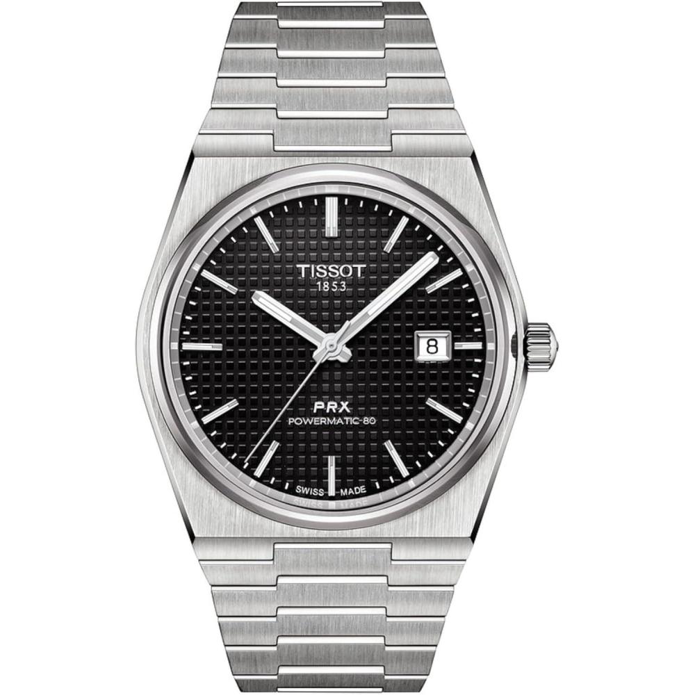 imageTissot PRX Powermatic 80 Swiss Automatic Watch for Men Stainless Steel Case Black Dial Model T1374071105100