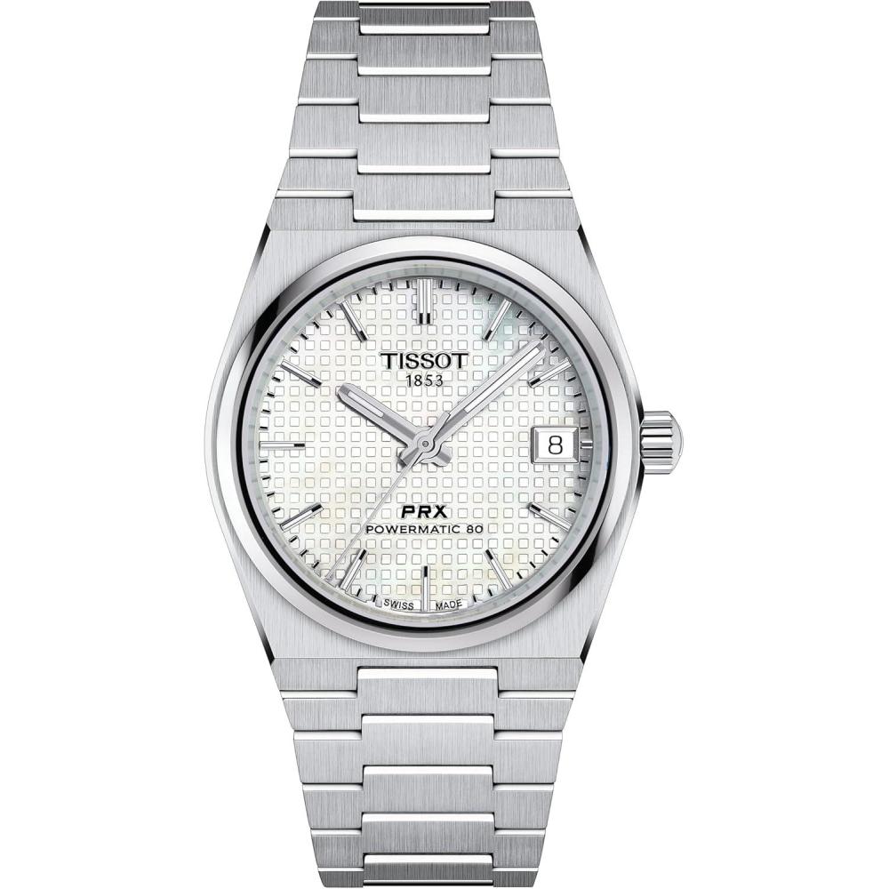 imageTissot PRX Swiss Automatic Unisex Watch Mother of Pearl Dial Stainless Steel 35 mm Case T1372071111100