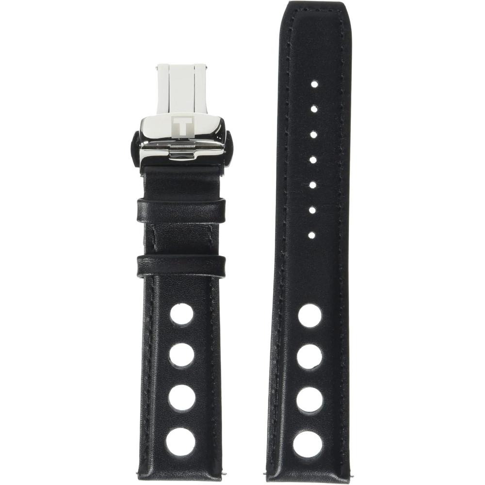 imageTissot T852037163 20mm Lug Black Leather Strap