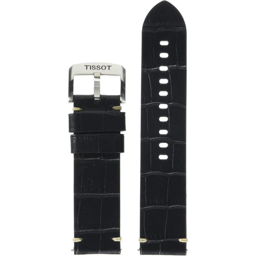 imageTissot T852046775 22mm Lug Black Leather Strap