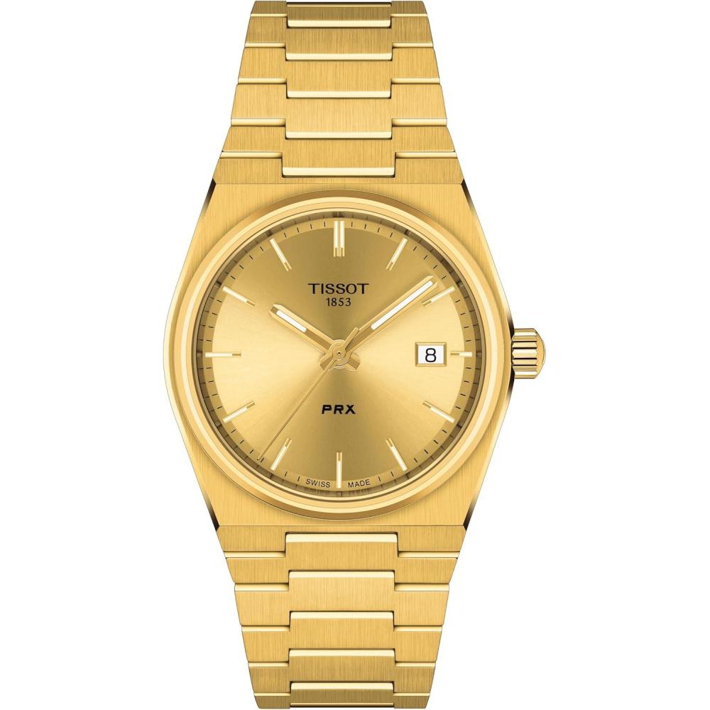 imageTissot Unisex PRX 35mm 316L Stainless Steel case with Yellow Gold PVD Coating Quartz Watch Yellow Stainless Steel 11 T1372103302100