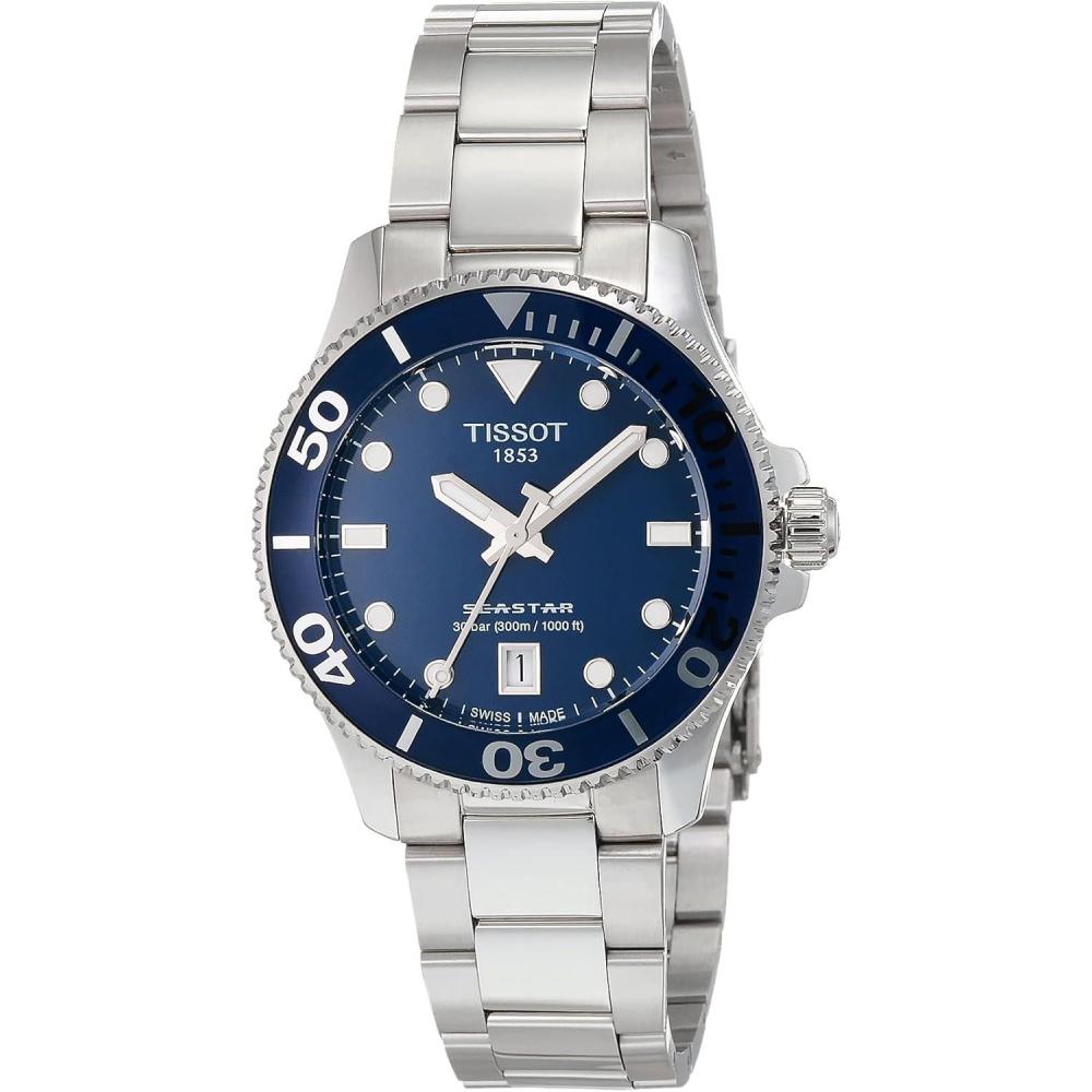 imageTissot Unisex Seastar 1000 36mm 316L Stainless Steel case Quartz Watch Grey Stainless Steel 18 T1202101104100