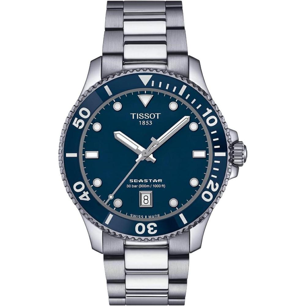 imageTissot Unisex Seastar 1000 40mm 316L Stainless Steel case Quartz Watches Grey Stainless Steel 20 T1204101104100