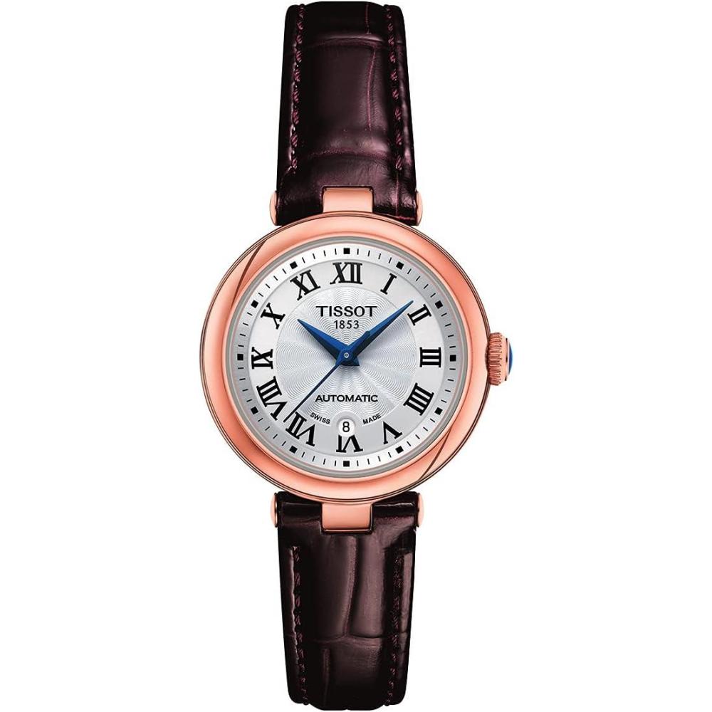 imageTissot Womens Bellissima Automatic 316L Stainless Steel case with Rose Gold PVD Coating Swiss Automatic Watch Brown Leather 5 T1262073601300