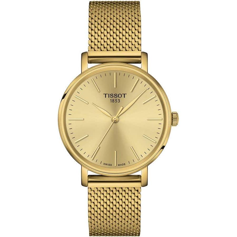 imageTissot Womens Everytime Lady 316L Stainless Steel case with Yellow Gold PVD Coating Quartz Watch Yellow Stainless Steel 16 T1432103302100