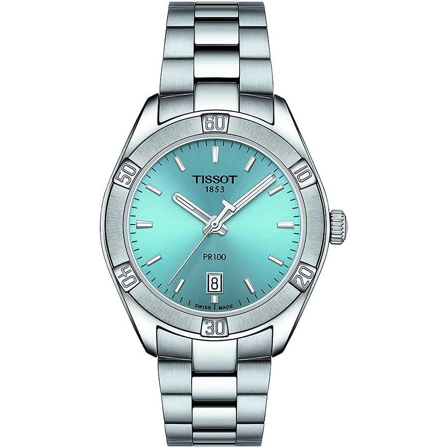 imageTissot Womens PR 100 Lady Sport Chic Swiss Quartz Watch Grey Stainless Steel 18 T1019101135100