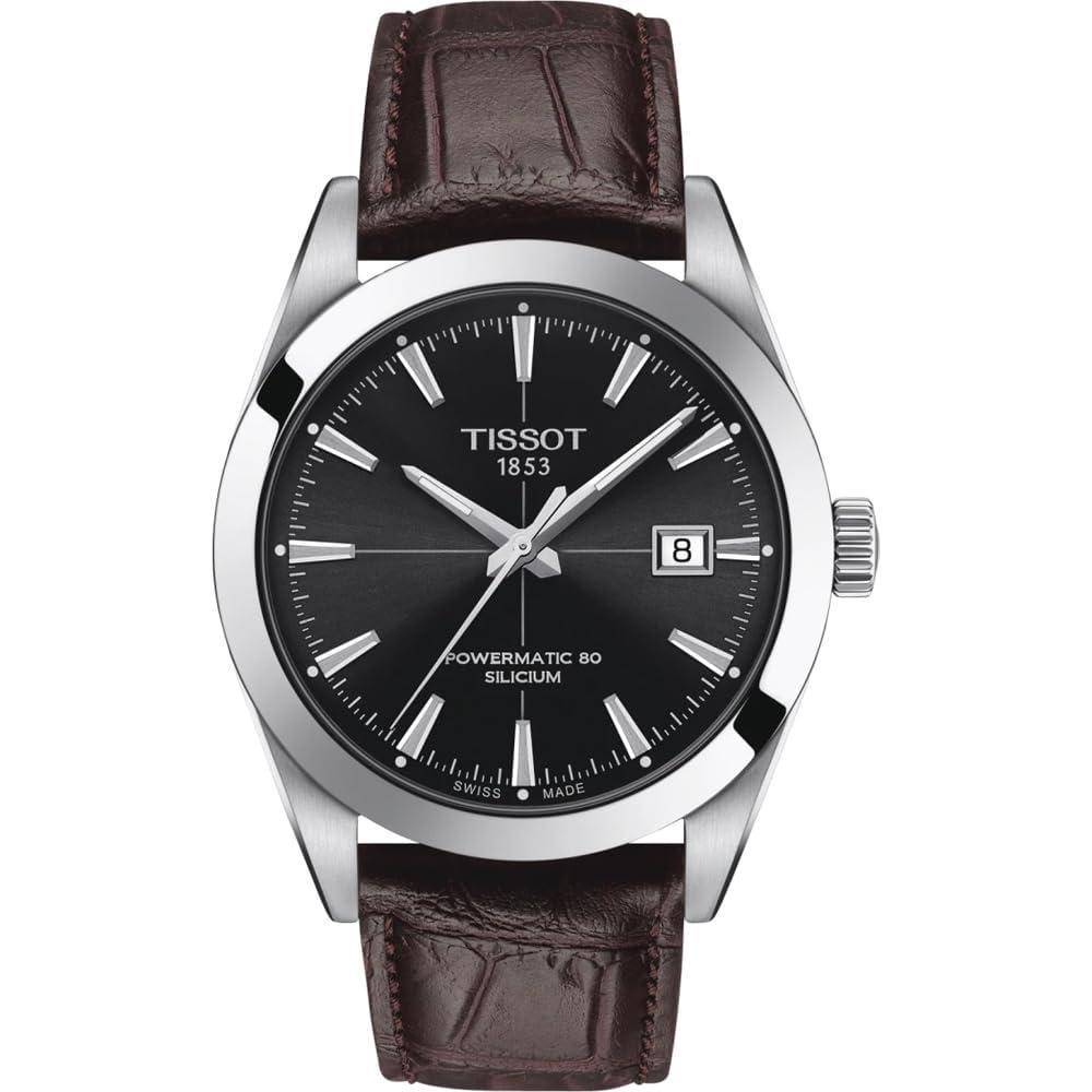 imageTissot mens Gentleman Auto Stainless Steel Dress Watch Brown T1274071605101