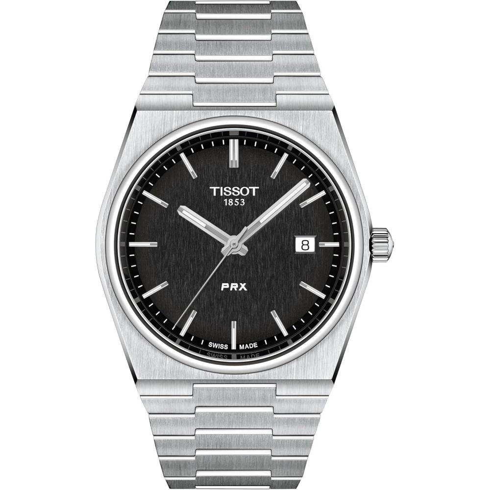imageTissot mens PRX 316L stainless steel case Dress Watch Grey T1374101105100