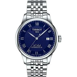 Tissot Mens Le Locle Powermatic 80 316L Stainless Steel case Swiss Automatic Watch, Grey, Stainless Steel, 19 (T0064071104300)