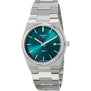 Tissot Mens PRX 316L Stainless Steel case Quartz Watch, Grey, Stainless Steel, 12 (T1374101109100)