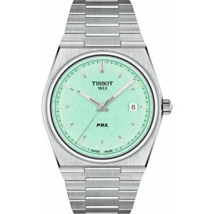 Tissot Mens PRX 316L Stainless Steel case Quartz Watches, Grey, Stainless Steel, 12 (T1374101109101)
